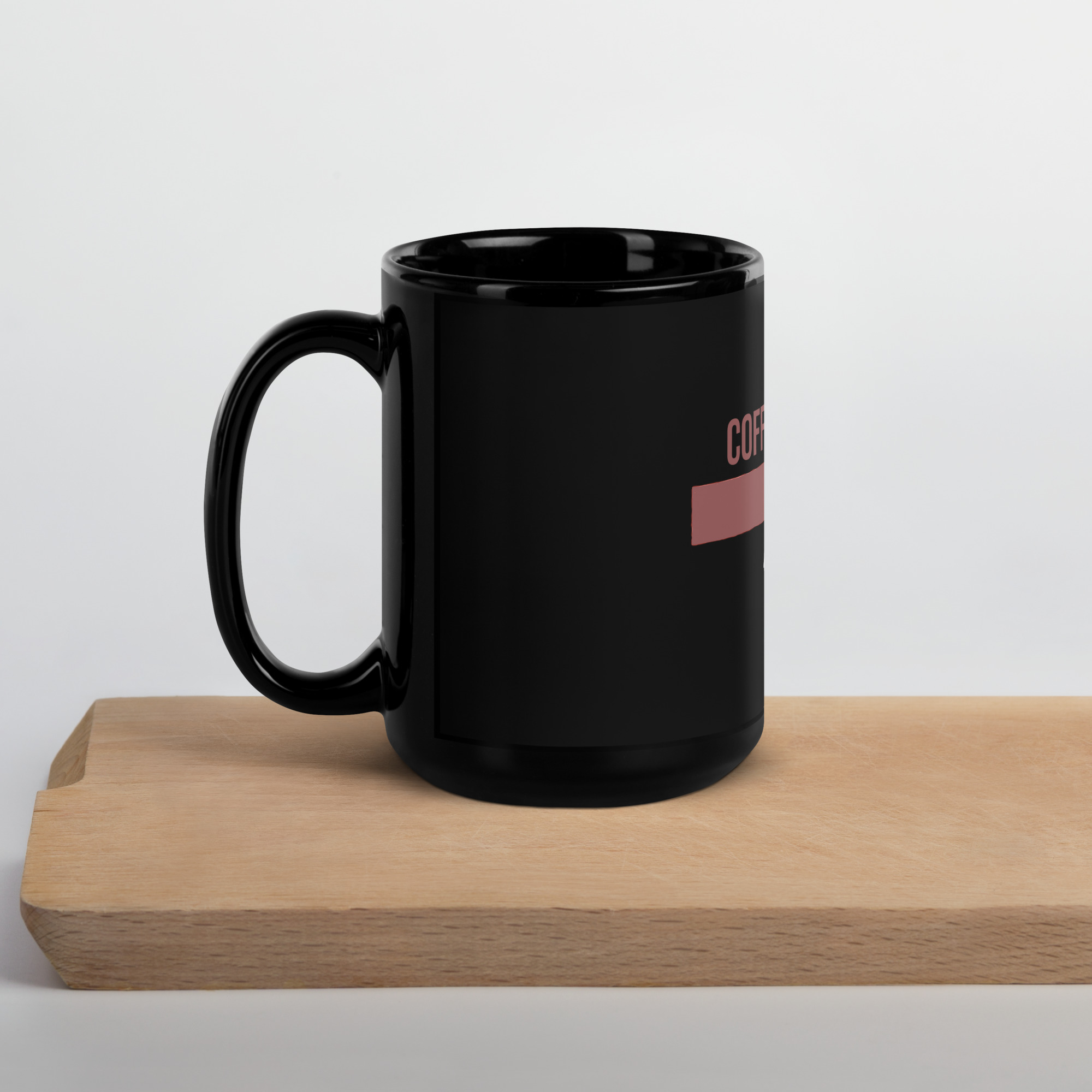 Coffee Addiction Loading Black Glossy Mug - Image 3