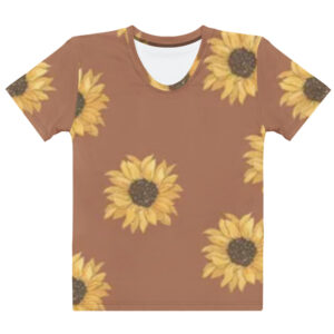 Sunflowers Women’s all over print cotton crew neck t-shirt